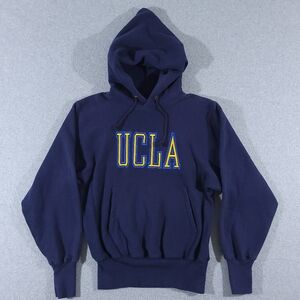 Vintage Champion UCLA Bruins Reverse Weave College Hoodie Sweatshirt Blue Medium